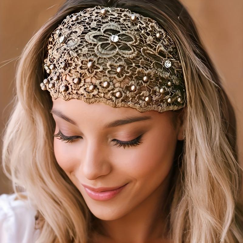 🔥Hot Sale Promotion 49% OFF🎁 Boho-chic Crystal & Pearl Embellished Wide Headbands for Women