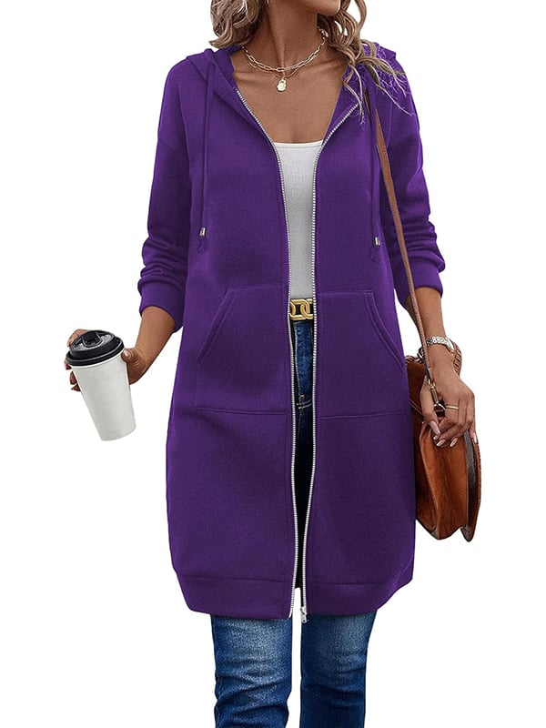 🔥 Lässiger Fleece-Kapuzenpullover mit Reißverschluss für Damen/🔥 Casual wool pullover with zipper for women