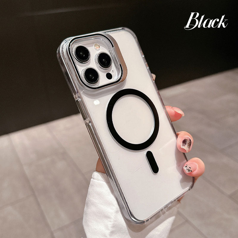 Transparent Two-Tone Magnetic Phone Case