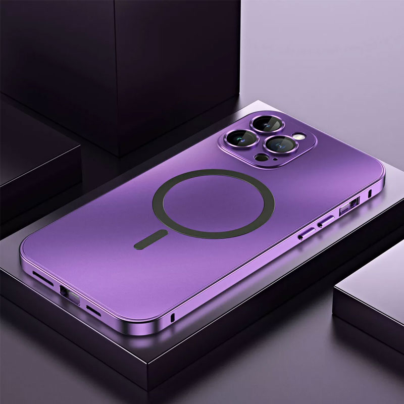 Magnetiskt metallfodral med snäppfunktion för iPhone/Magnetic metal case with snap function for iPhone