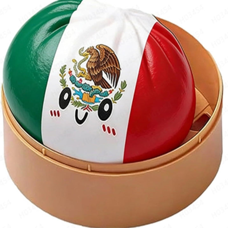 New 2026 World Cup Nation Flag Steamed Bun Squishy Stress Relief Toy