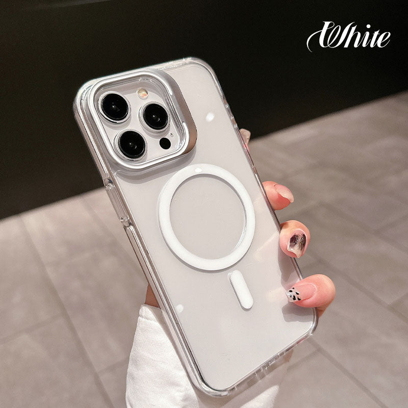Transparent Two-Tone Magnetic Phone Case