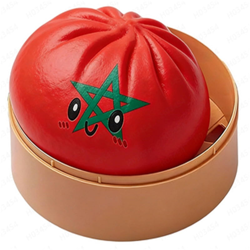 New 2026 World Cup Nation Flag Steamed Bun Squishy Stress Relief Toy