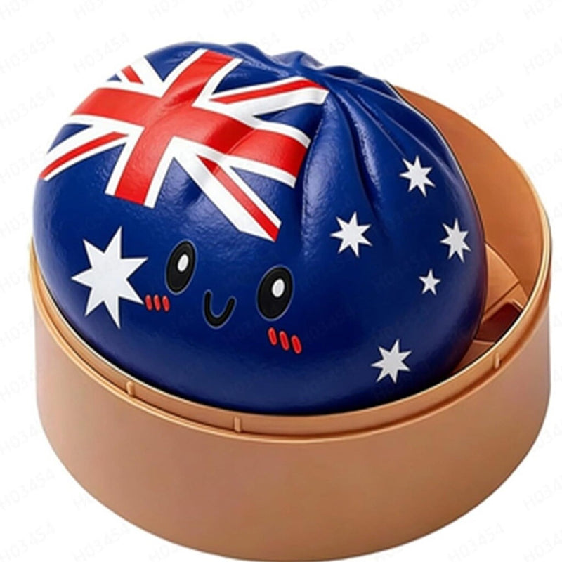 New 2026 World Cup Nation Flag Steamed Bun Squishy Stress Relief Toy