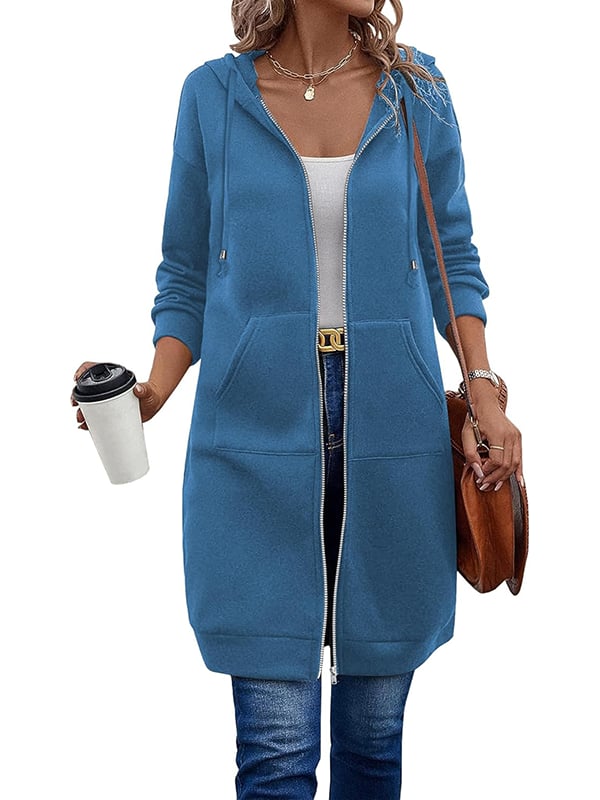 🔥 Lässiger Fleece-Kapuzenpullover mit Reißverschluss für Damen/🔥 Casual wool pullover with zipper for women
