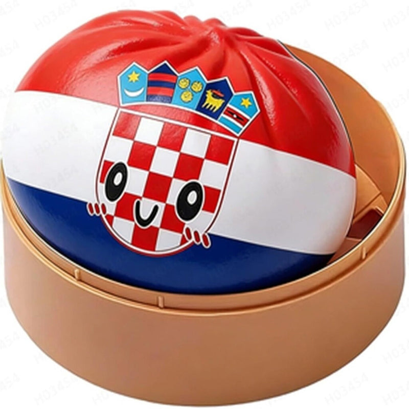 New 2026 World Cup Nation Flag Steamed Bun Squishy Stress Relief Toy