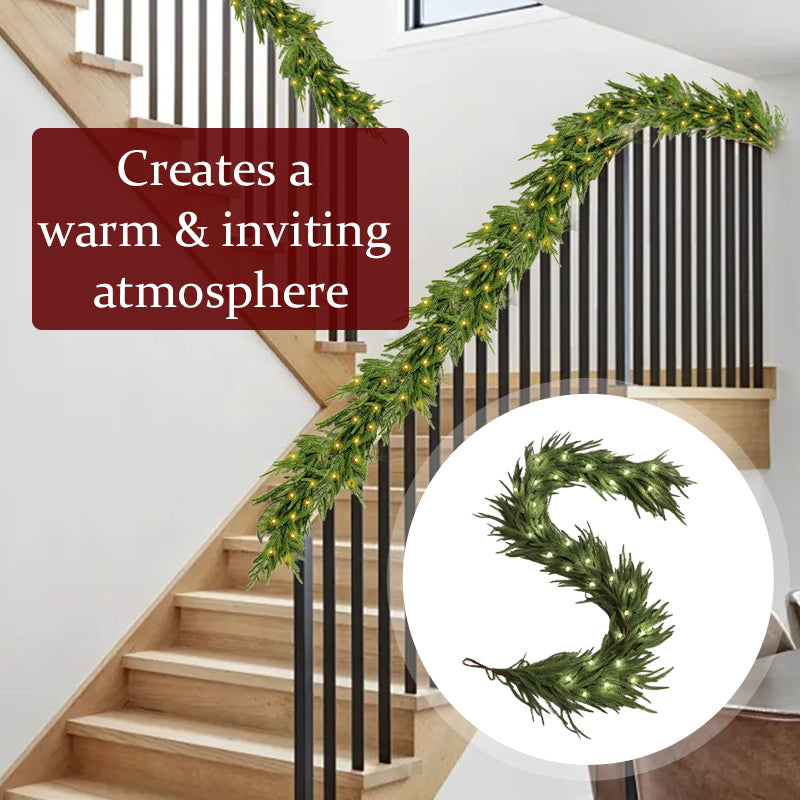 LED Christmas Cedar Wreath