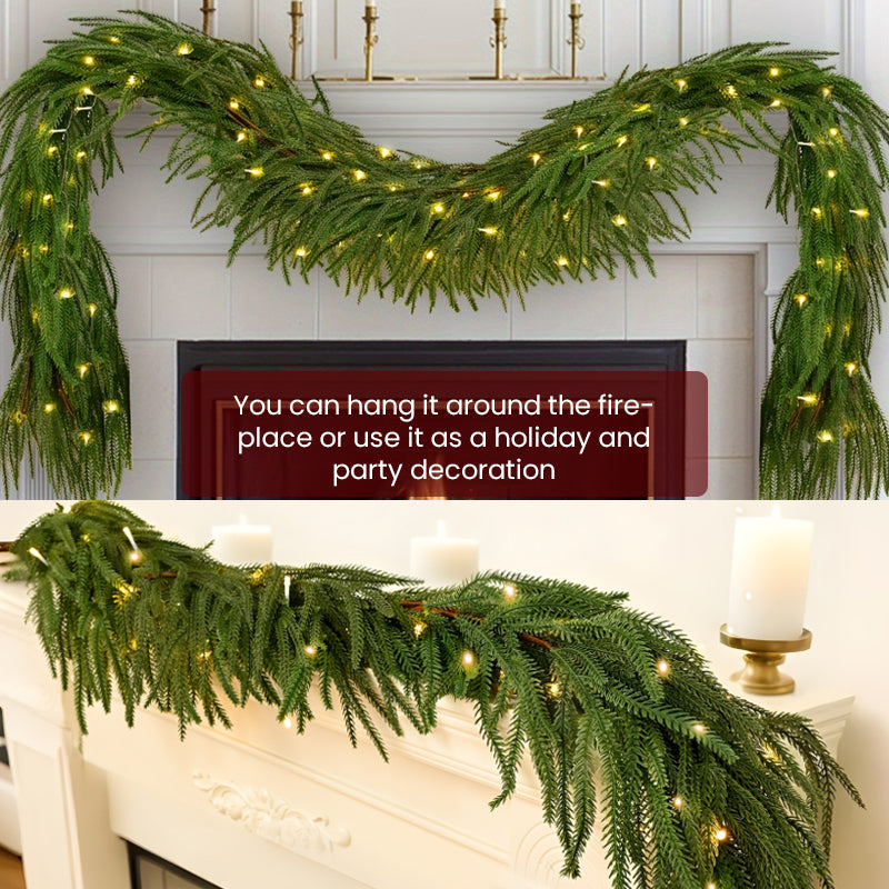 LED Christmas Cedar Wreath