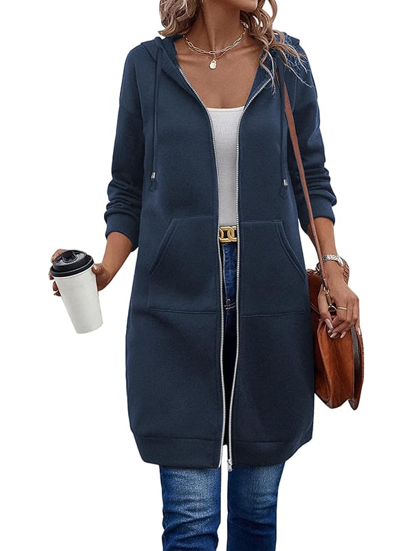 🔥 Lässiger Fleece-Kapuzenpullover mit Reißverschluss für Damen/🔥 Casual wool pullover with zipper for women