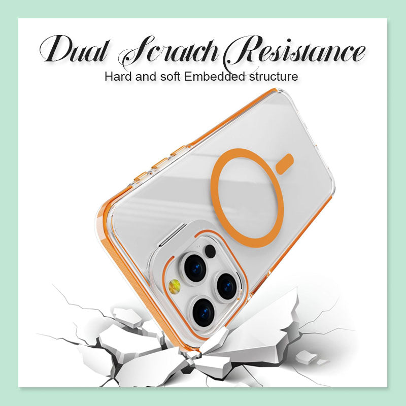 Transparent Two-Tone Magnetic Phone Case