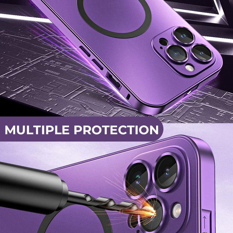 Magnetiskt metallfodral med snäppfunktion för iPhone/Magnetic metal case with snap function for iPhone