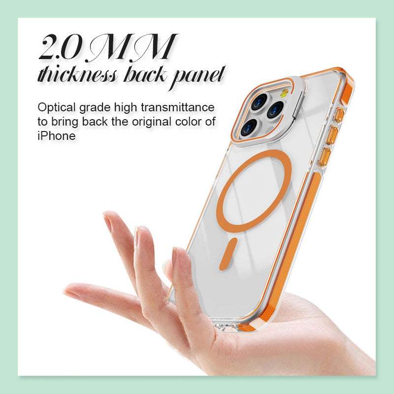 Transparent Two-Tone Magnetic Phone Case