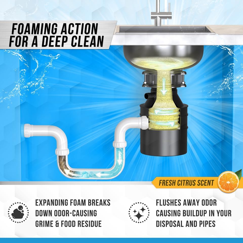 Garbage Disposal Cleaner & Deodorizer Tablets - 24 Pack