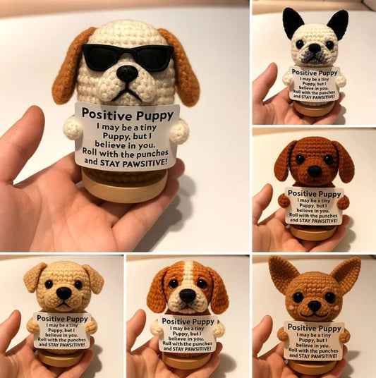 跨境爆款Positive Crochet Puppy 积极钩织小狗
