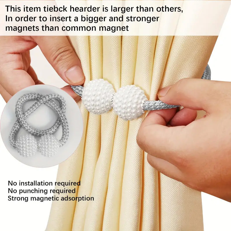 ✨Magnetiska Gardinclips – Stilren & Praktisk Förvaring✨/Magnetic curtain buckle