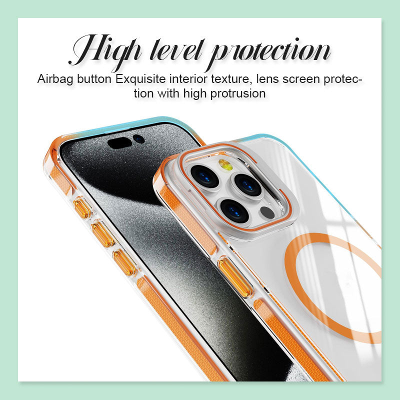 Transparent Two-Tone Magnetic Phone Case
