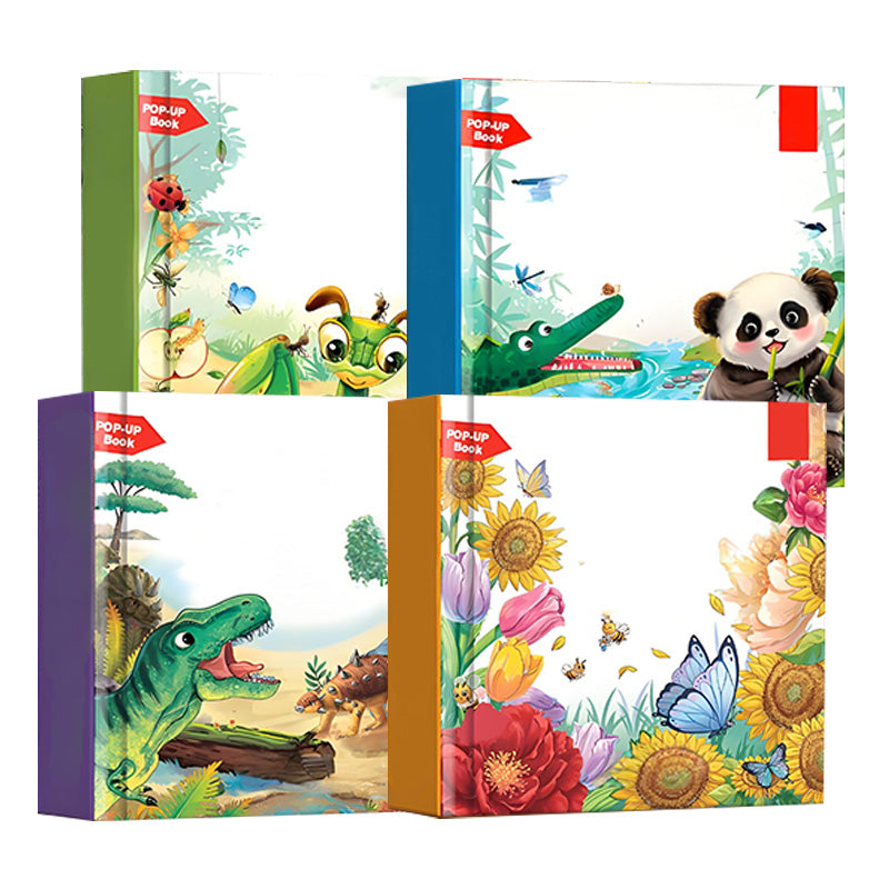 Pop-up-Buch mit Tiermotiven für Kinder/Pop-up book with animal motifs for children