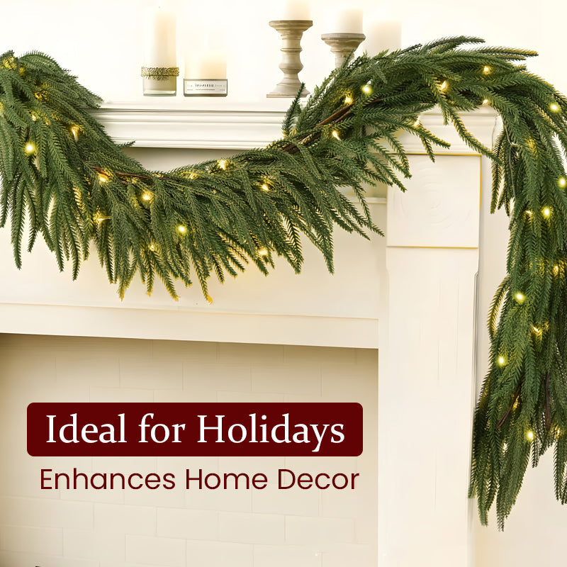 LED Christmas Cedar Wreath