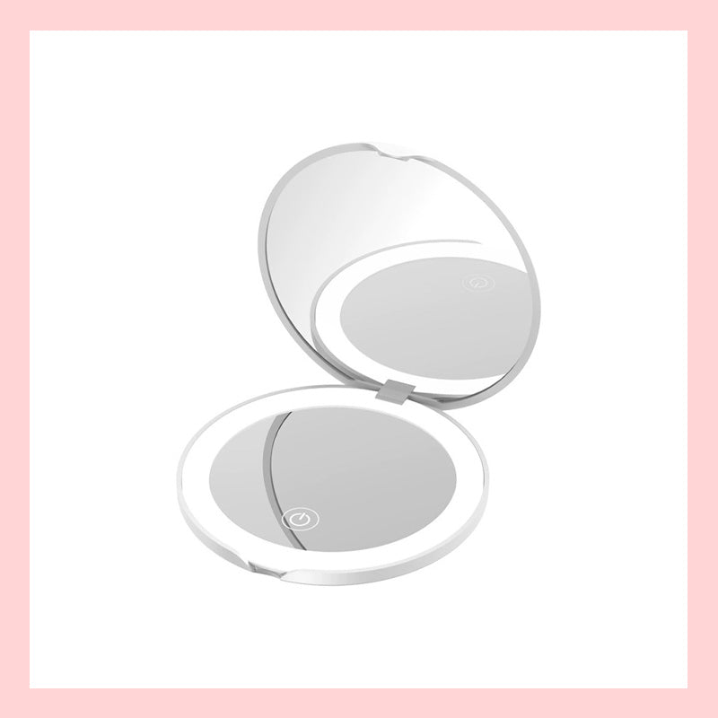 Tragbarer Doppelseitiger Schminkspiegel Mit USB-Ladefunktion/Portable USB charging double-sided makeup mirror