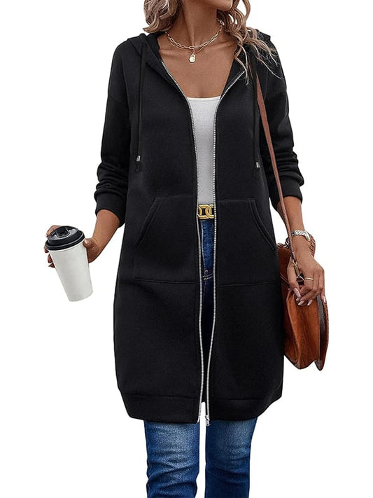 🔥 Lässiger Fleece-Kapuzenpullover mit Reißverschluss für Damen/🔥 Casual wool pullover with zipper for women