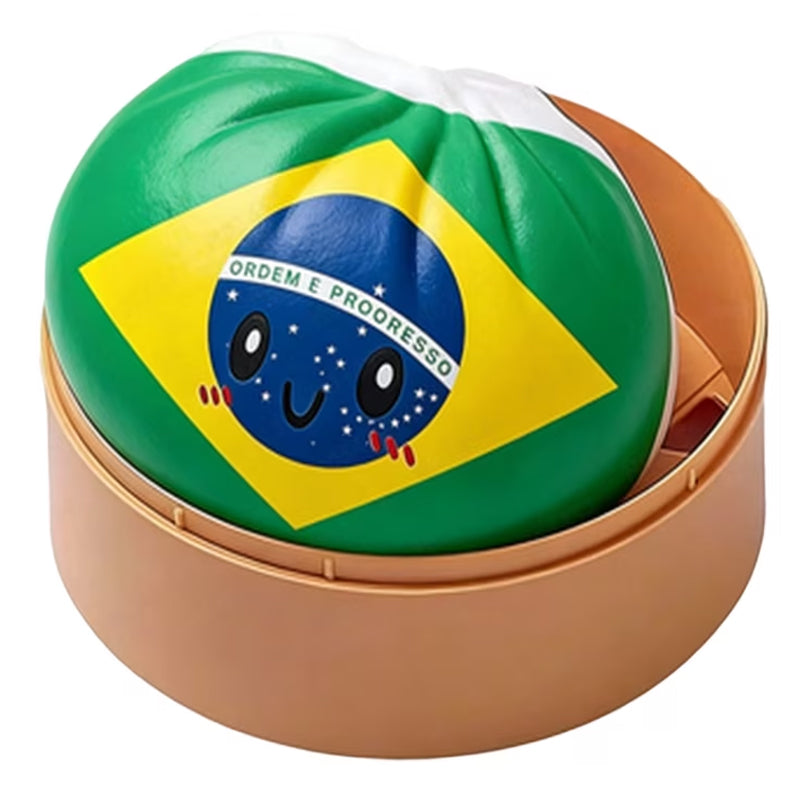 New 2026 World Cup Nation Flag Steamed Bun Squishy Stress Relief Toy