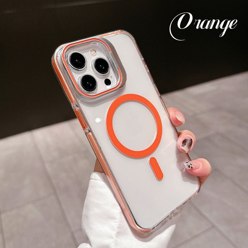 Transparent Two-Tone Magnetic Phone Case