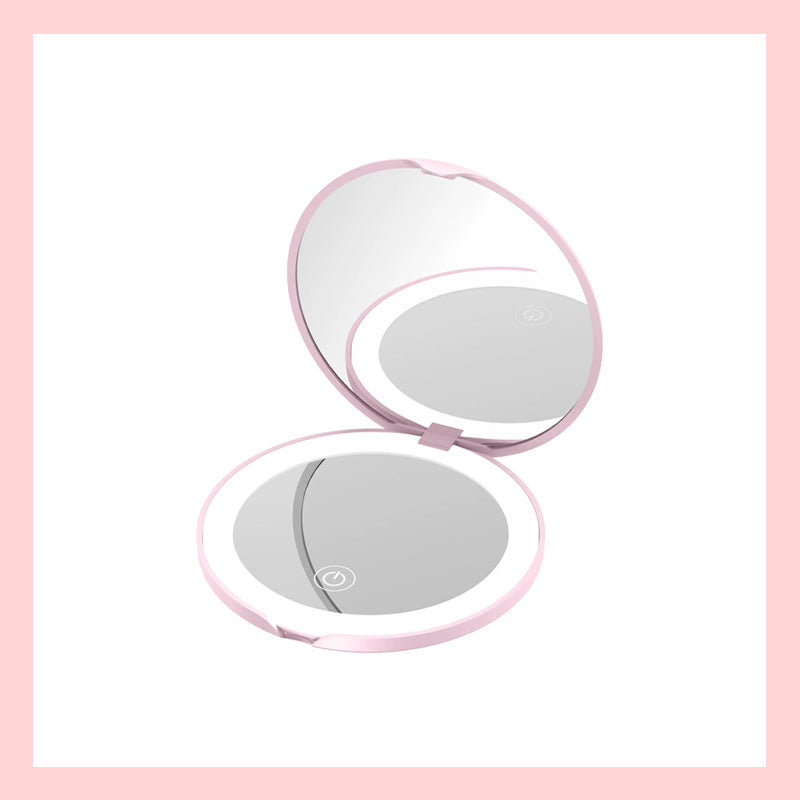 Tragbarer Doppelseitiger Schminkspiegel Mit USB-Ladefunktion/Portable USB charging double-sided makeup mirror