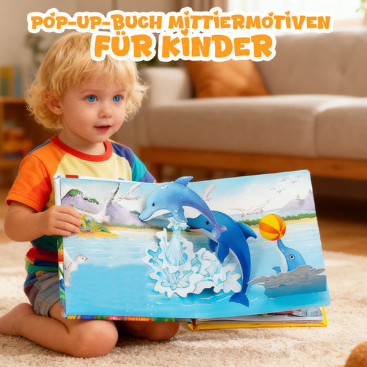 Pop-up-Buch mit Tiermotiven für Kinder/Pop-up book with animal motifs for children