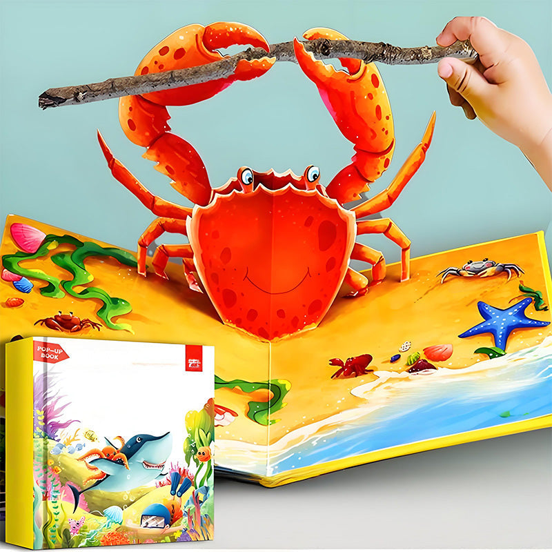 Pop-up-Buch mit Tiermotiven für Kinder/Pop-up book with animal motifs for children