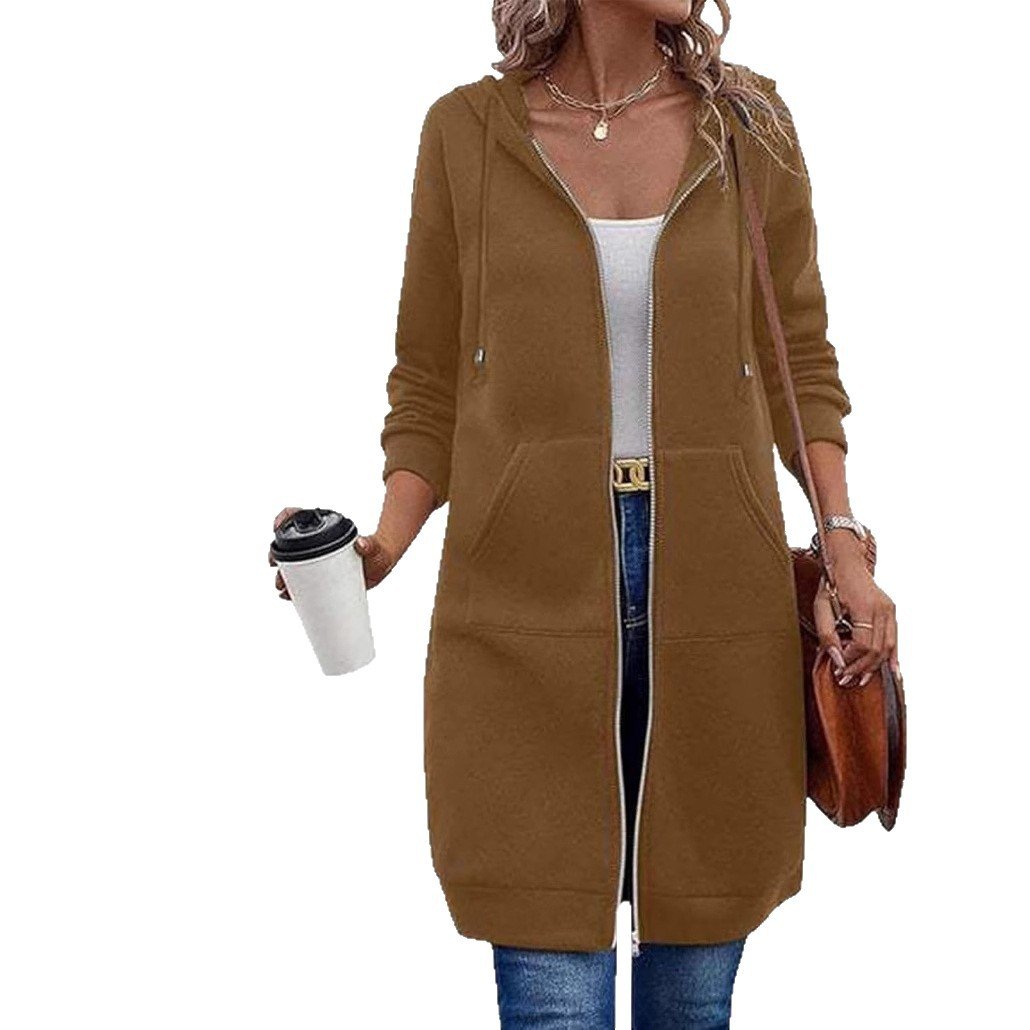 🔥 Lässiger Fleece-Kapuzenpullover mit Reißverschluss für Damen/🔥 Casual wool pullover with zipper for women