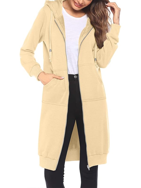 🔥 Lässiger Fleece-Kapuzenpullover mit Reißverschluss für Damen/🔥 Casual wool pullover with zipper for women