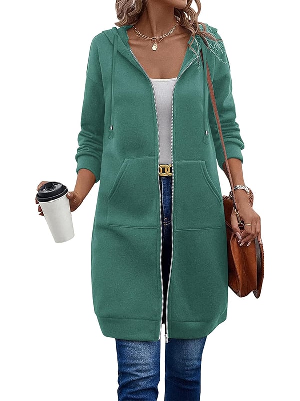 🔥 Lässiger Fleece-Kapuzenpullover mit Reißverschluss für Damen/🔥 Casual wool pullover with zipper for women
